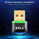 USB Bluetooth 5.4/5.3 Dongle Adapter – Wireless Receiver & Transmitter for PC, Speakers, Mouse, Keyboard & Audio | Plug & Play